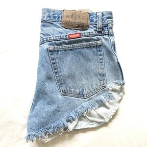 Vintage Wrangler cheeky denim cutoff shorts